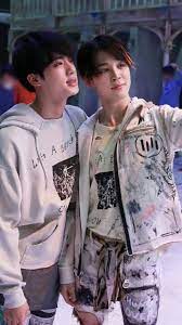 Jimin and jin are very close due to their open, friendly and caring nature. Jin Jimin Bts Jimin Bts Boys Bangtan