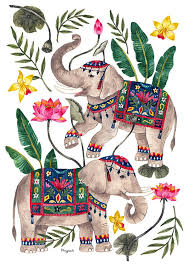 Ploypisut Chueobchoey Elephants Elephant Print Art Elephant Art Elephant Painting