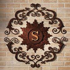 Kingston Monogram Metal Wall Grille Outdoor Wall Art Outdoor Metal Wall Art Wall Grille