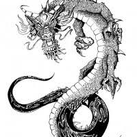 Impressive traditional chinese dragon tattoo design. Black And White Chinese Dragon Tattoo Design Tattooimages Biz