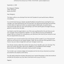 Sample Dismissal Letter For Poor Employee Performance