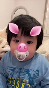 Mi bebé creo que se asusta un poco porque se ve con orejas y nariz de  cerdito 🥹😅#cerditoenojon #plimplim