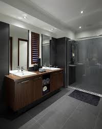This wonderful bathroom from ashley montgomery design is the perfect combination of modern and trendy. Bathroom Ideas With Grey Floor Tiles Novocom Top