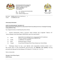 Mengemukakan surat permohonan (free format) berserta lesen asal/laporan polis (sekiranya lesen asal hilang atau musnah) kepada pejabat kastam yang mengeluarkan lesen asal. Surat Jemputan Taklimat Sst