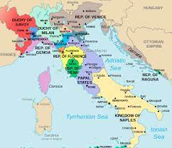 12 nights easy pace italy with oberammergau preview 2020. Map Of Renaissance Italy Circa 1500 16th Century Art Map High Renaissance