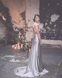 Stunning Silver Silk Wedding Dress Silver Wedding Dress Wedding Dresses Wedding Dress Sequin