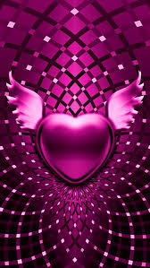 Purple Heart With Wings Cute Wallpaper Hearts With Wings 257308 Hd Wallpaper Backgrounds Download