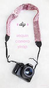 Diy scarf camera strap by the thinking closet. Diy Sequined Camera Strap For Less Than 5 A Bubbly Life