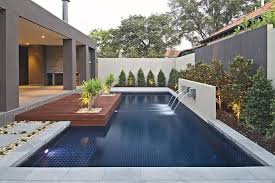 Contemporary Backyard With Asian Themes On Drake Street Melbourne By Cos Design Modern Backyard Landscaping Modern Backyard Modern Pools