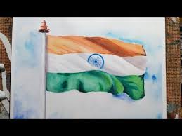 How To Draw Indian National Flag Happy Republic Day Watercolour Painting For Beginners Youtube Flag Drawing Independence Day Drawing Indian Flag Colors
