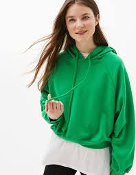 Sudadera Capucha Manga Abullonada Sudaderas Bershka Espana Kapsonlular Kadin Bere