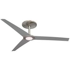 60 Ozone Led Brushed Nickel Ceiling Fan 8 Extension 17f53 Lamps Plus Ceiling Fan Brushed Nickel Ceiling Fan Hugger Ceiling Fan