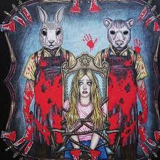 An elaborate title page surrounded by elements to color opens the book. Image Result For Beauty Horror 2 Coloring Book Enchanted Forest Coloring Book Horror Movie Art Coloring Books