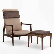 For Sale Gfm 64 Armchair With Footstool By E Homa Vntg Vintage Mid Century Easy Chair Armchair Armchair Vintage