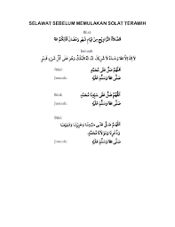 Tata cara mengerjakan sholat tarawih tahukah anda via. Pdf Selawat Sebelum Memulakan Solat Terawih Denya Dinda Academia Edu