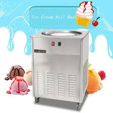 Commercial Fried Milk Yogurt Machine Nb100s Ice Cream Maker Single Round Pan Fried Ice Cream Roll Machine 1600 Home Appliances Fried Ice Cream Kitchen Fixtures