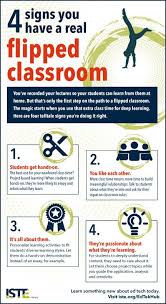 4 Signs You Have A Real Flipped Classroom Infographic Http Elearninginfographics Com 4 Signs You Ha Flipped Classroom Learning Strategies Blended Classroom