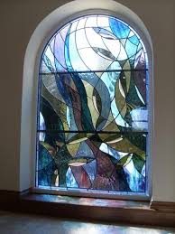 I used a streaky green glass called avocado, a spectacular. Modern Stained Glass Windows Stained Glass At Contemporary Residential North Yorkshire Caryl Stained Glass Panels Stained Glass Modern Stained Glass