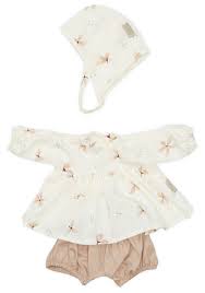 Cam Cam Copenhagen poppenkleding windflower creme - Mevrouw Aardbei