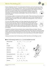Lesetexte sollen die kinder in der grundschule zum lesen animieren. Grundschule Unterrichtsmaterial Englisch Wortschatz Winter Activities