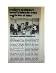 Registro social bono de emergencia. Registro Social Para Beneficiarios Del Bono Seguira En El Mies By Senplades Zonales Issuu