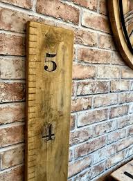 Rustic Personalised Childs Giant Ruler Growth Height Chart