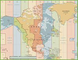 Time Zone Map Of North America North America Map Whatsanswer