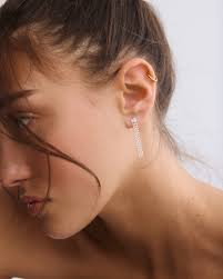 Cecily Silver Plated Ball Chain Earrings