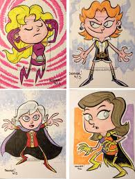 Sketch cards by Denver Brubaker.