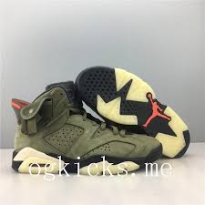 Travis Scott Air Jordan 6 Medium Olive Air Jordans Jordans Jordan 6