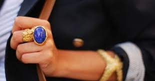 Ring In The Bling Ysl Ring Saint Laurent Ring Blue Rings
