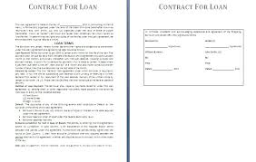 Writing A Loan Agreement Between Friends Basic Money Loan Contract ...