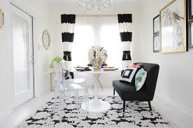 The dining table set is lighted by a stylish black pendant lighting. 100 Black White Botanical Dining Room Reveal Monica Wants It