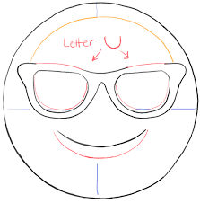 How To Draw Sunglasses Emoji Face With Easy Steps Tutorial Emoji Faces Drawing Sunglasses Birthday Painting