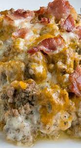 Bacon Cheeseburger Cauliflower Casserole Recipe Recipes Keto Recipes Food