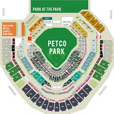Organized Petco Park Seating Chart With Seat Numbers San
