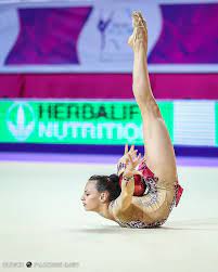 The rhythmic gymnastics competition takes place aug. Linoy Ashram Israel European Championships Holon 2016 Gymnastik Fotos