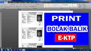 Terkadang ukuran lebar tabel di word belum sesuai dengan kebutuhan yang kita inginkan.anda bisa memperbesar ukuran lebar kolom tabel, atau pertama anda bisa blok kolom yang akan diubah ukuran lebar atau tingginya, kemudian geser segitiga yang ada di ruler, maka lebar tabel di lembar. Cara Print E Ktp Bolak Balik Microsoft Office Word 2010 Youtube
