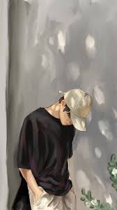 This Looks A Lot Like Taehyung Leaning Against A Wall Anime Art Girl Anime Drawings Boy Cute Anime Guys