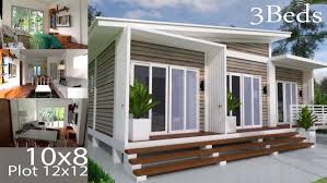 Sketchup Home Design Plan 10x13m With 3 Bedrooms Samphoas Com Simple House Design Small House Design Plans House Design