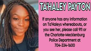 Missing Woman in Charlotte, NC: Ta'Haley Payton