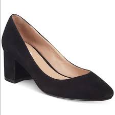 Black Block Heels Closed Toe Cole Haan Black Block Heel 6 Suede Pumps Shoes New Block Heels Pumps Shoes Women Heels Black Block Heels