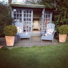 Our Little Summerhouse Love This Blue The House Small Summer House Summer House Garden Small Space Gardening