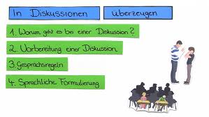 Eine diskussion ist ein gespräch (auch dialog) zwischen zwei oder mehreren personen (diskutanten), in dem ein bestimmtes thema untersucht (diskutiert) wird, wobei jede seite ihre argumente vorträgt. Diskussionen Online Lernen