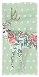 Compare prices on popular products in bath products. Boho Deer Silhouette Rose Floral Polka Dot Sage Green Bath Towel For Sale By Audrey Jeanne Roberts