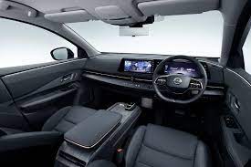 Built for high performance with timeless style and modest sensibility. Nissan Ariya Interior Image