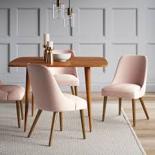 Yaheetech dining chairs modern pre assembled chairs side shell eiffel dsw chairs with beech wood legs and metal wires for dining room living room bedroom kitchen lounge reception, set of 4, white. Geller Dining Chair Project 62 Target Dining Chairs Dining Chairs Diy Pink Dining Chairs