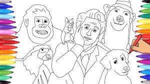 Natural color, change colors, copy the look of their environment. Dolittle Coloring Pages How To Draw Dolittle And His Animal Friends Dr John Dolittle Coloring Youtube