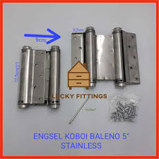 Engsel ini biasanya dipakai untuk beban yang tidak terlalu berat misalnya untuk jendela, lemari, loker, peti dan sebagainya. 5 Inch Engsel Koboi Stainless Koboy Engsel Pintu Lipat Dua Arah Free Door Hinge Bolak Balik Shopee Indonesia