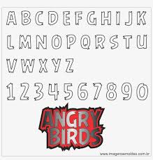 Confira abaixo os moldes de letras grandes para imprimir, são modelos de letras forma para você imprimir e recortar para utilizar como molde. Molde De Letras Angry Birds Png Image Transparent Png Free Download On Seekpng